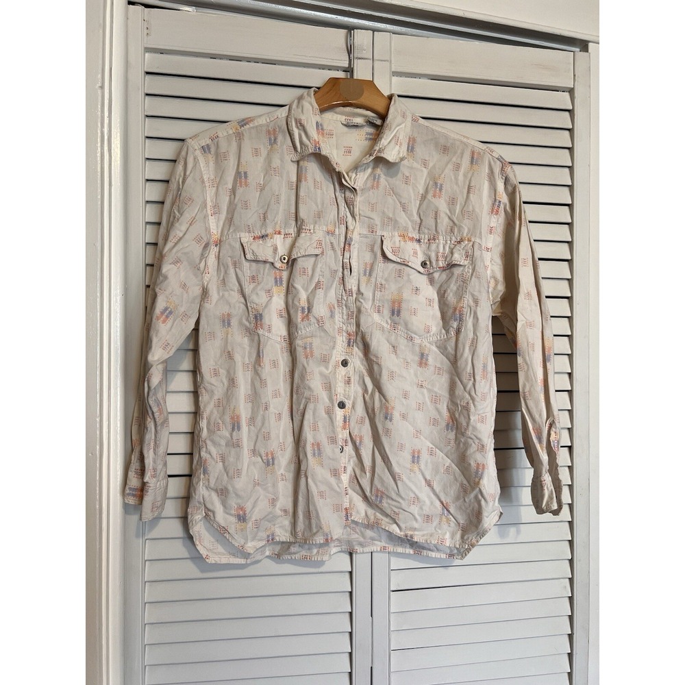 GITANO Women's Size Medium M Top Shirt Vintage 90s Y2K Button Up Shacket Western